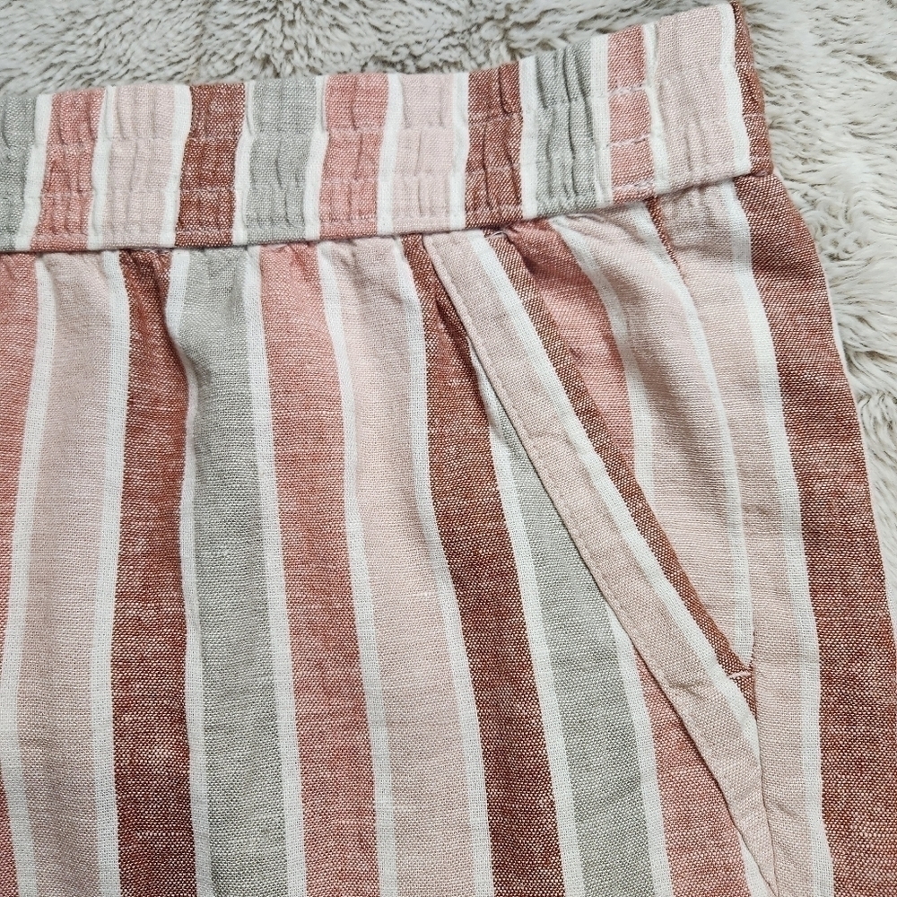Size 4X Shorts Linen blend Boyfriend cut Pockets Elastic waistband SONOMA NWT - Picture 7 of 16